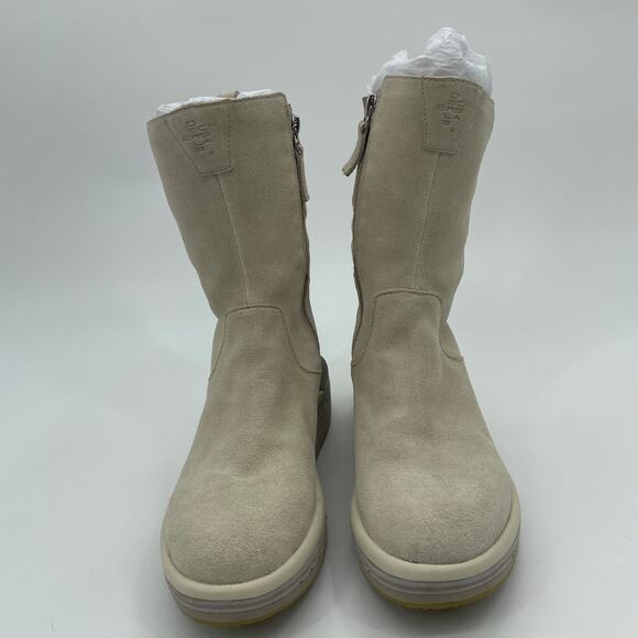 DECKERS X LAB KO-Z Chrysalis Boot Womens Size 7 Side Zip Suede Shearling Shoe - Picture 1 of 13